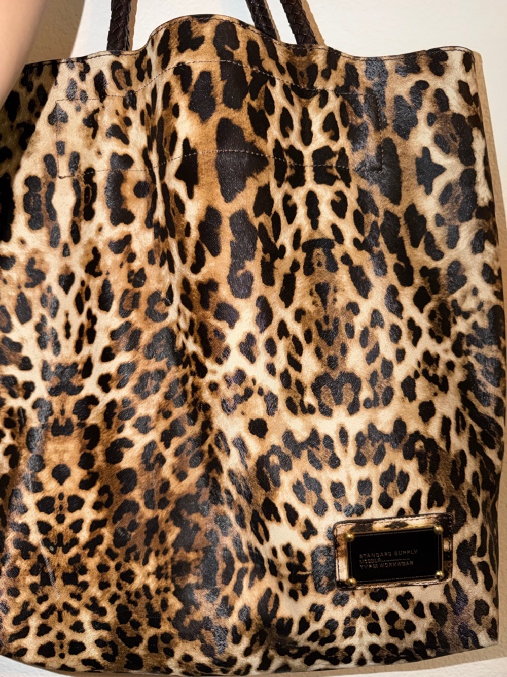Marc Jacobs Leopard Print Tote in Brown and Black